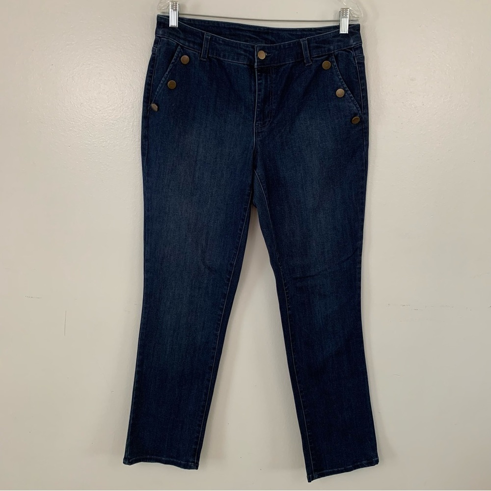 Christopher & Banks Dark Wash Curvy Slim Fit Jeans Size 8